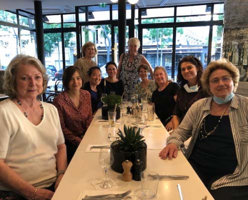 AAWE members out for dinner after lockdown