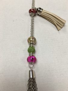 silver - pink,green, ecru