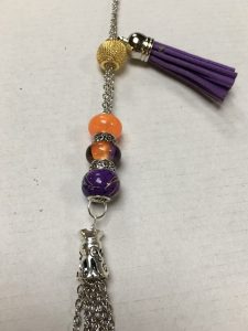 silver - purple and orange